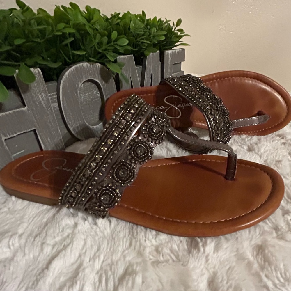 Jessica Simpson jeweled sandals